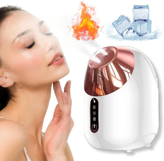 Facial Steamer - Hot and Cold and Warm Mist Face Steamer for Facial Deep Cleaning with Nano Ionic, for Home Spa, Portable Face Humidifier