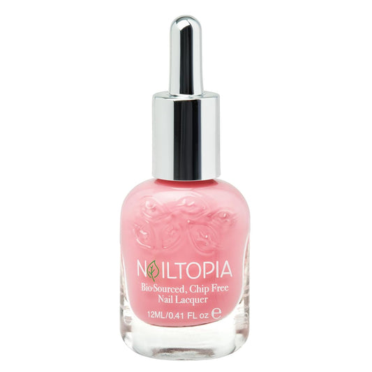 Nailtopia - Plant-Based Chip Free Nail Lacquer - Non Toxic, Bio-Sourced, Long-Lasting, Strengthening Polish - Uptown Girl (Light Pink) - 0.41oz