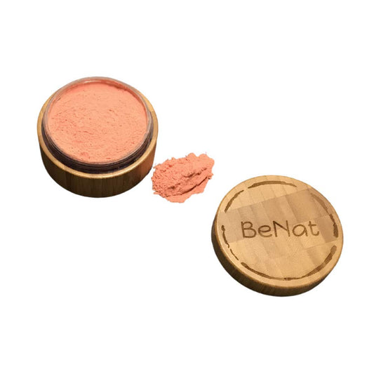 BeNat. Blush Powder, Roseate. Vegan. All-Natural. Made with Fewer, Natural Ingredients. 0.4-oz. Packed in a Beautiful Bamboo, Eco-Friendly Case.