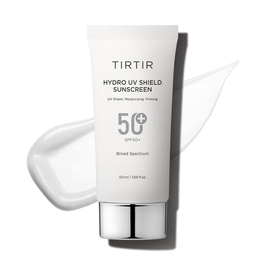 TIRTIR Hydro UV Shield Sunscreen | SPF 50+ Broad Spectrum UVA UVB Korean No White Cast Face Sunblock, 1.69 Fl Oz