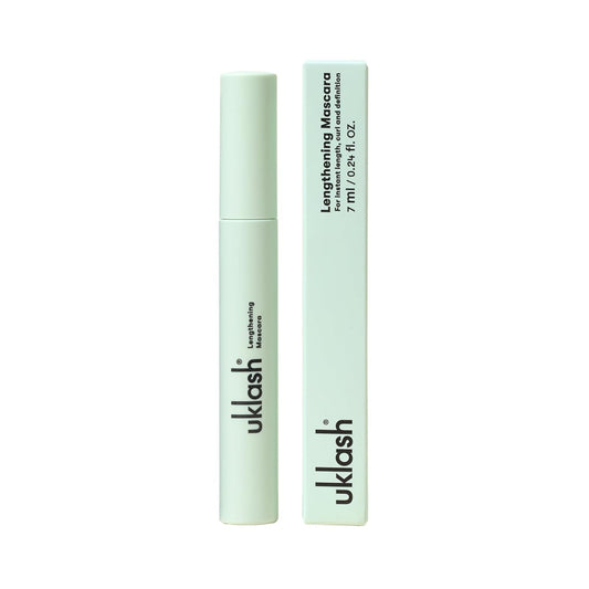 UKLASH Lengthening Mascara - Extra-Black Pigmented, Water-Resistant, Vegan-Friendly, Paraben-Free with a Double-Sided Silicone Wand - Smudge-Proof Curling & Defining Formula