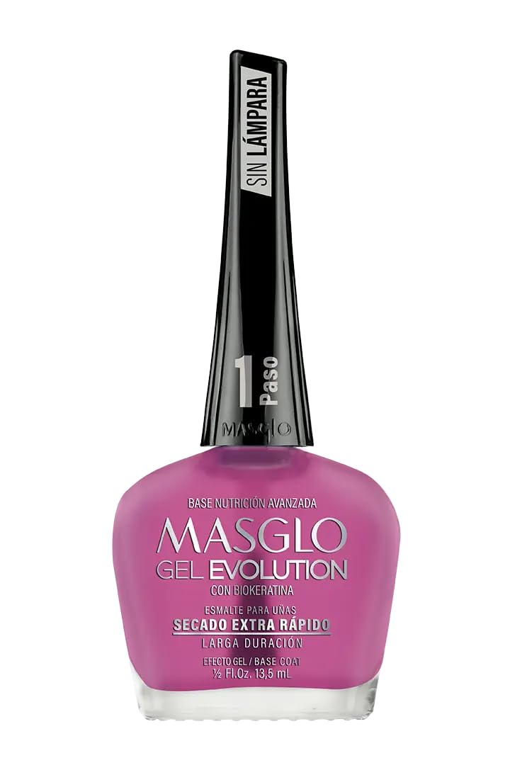 MASGLO Gel Evolution Nail Base – Advanced Nutrition with Bio-Keratin | Strengthens and Repairs Weak Nails – 13.5 ml