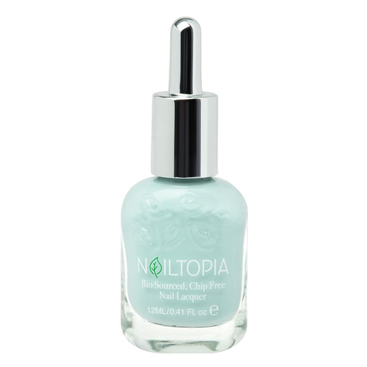 Nailtopia - Plant-Based Chip Free Nail Lacquer - Non Toxic, Bio-Sourced, Long-Lasting, Strengthening Polish - That's The Tea (Icy Blue) - 0.41oz