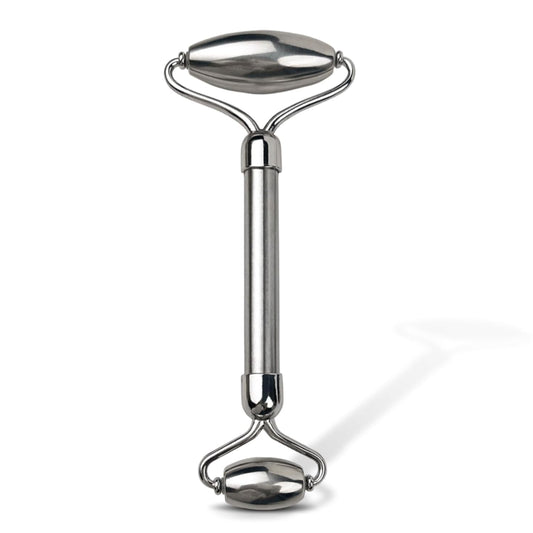 Stainless Steel Facial Roller - Metal Face and Eye Roller, Gua Sha Facial Tools Stainless Steel, Cooling Dual Sided Stainless Steel Facial Roller Massager