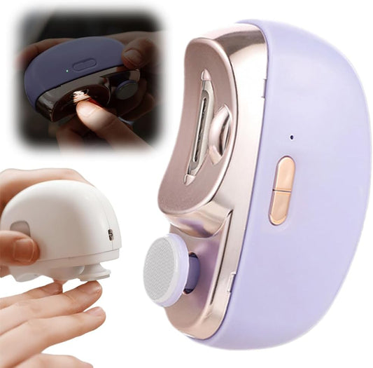 Electric Nail Clipper, 2025 New Electric Nail Trimmer Clippers for Fingers and Toes with 2 Adjustable Speeds, Electric Toe Nail Cutter for Seniors (Purple)