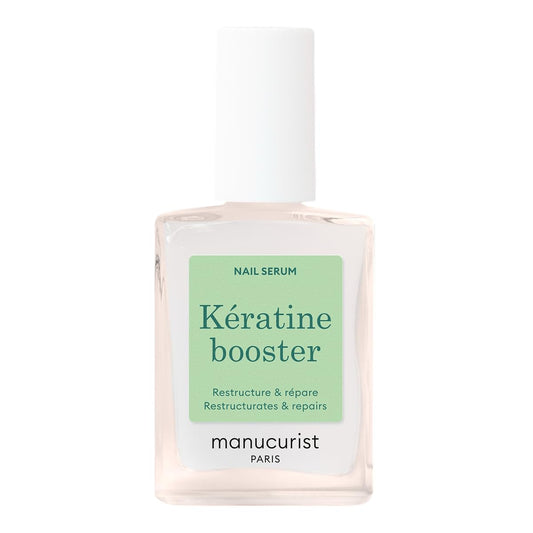 Manucurist Keratin Booster – Nail Strengthener for Damaged Nails – Nail Care with Plant-Based Keratin, AHAs, PHAs, MSM, Silicon, and Vitamin B8 – 97.5% Natural-Origin Ingredients