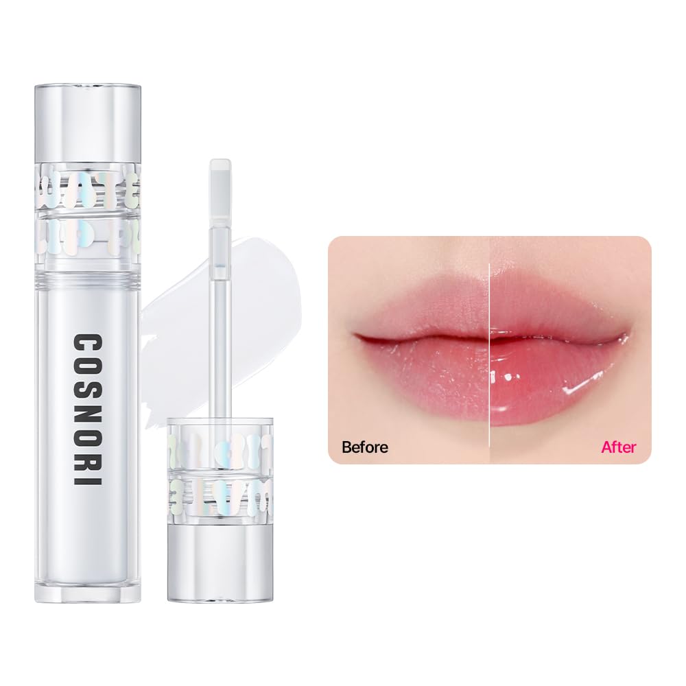 COSNORI Water-full Lip Plumper - Lip volumizing effect, Plump & moist texture, Hydrated lips, Vegan (Strong 01 Clear)