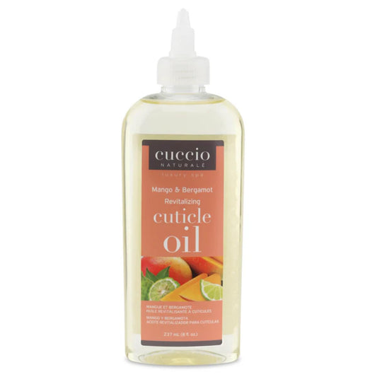 Cuccio Naturale Revitalizing Cuticle Oil 8 oz (Mango & Bergamot) – Ultra Hydrating Cuticle & Nail Treatment with Mango Seed Oil & Bergamot for Dry Cuticles and Nails, Vitamin E Infused Formula
