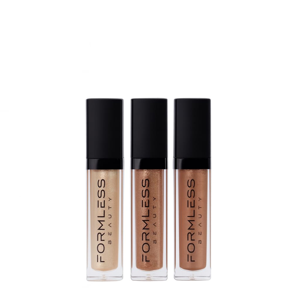 Formless Beauty by Jenny McCarthy Lip Gloss Bundle | Nude Trio: Radiance, Bliss & Euphoria | Non-Toxic | Vegan Hydrating Formula | Non-Sticky, Paraben & Cruelty Free | Lip Enhancer Trio