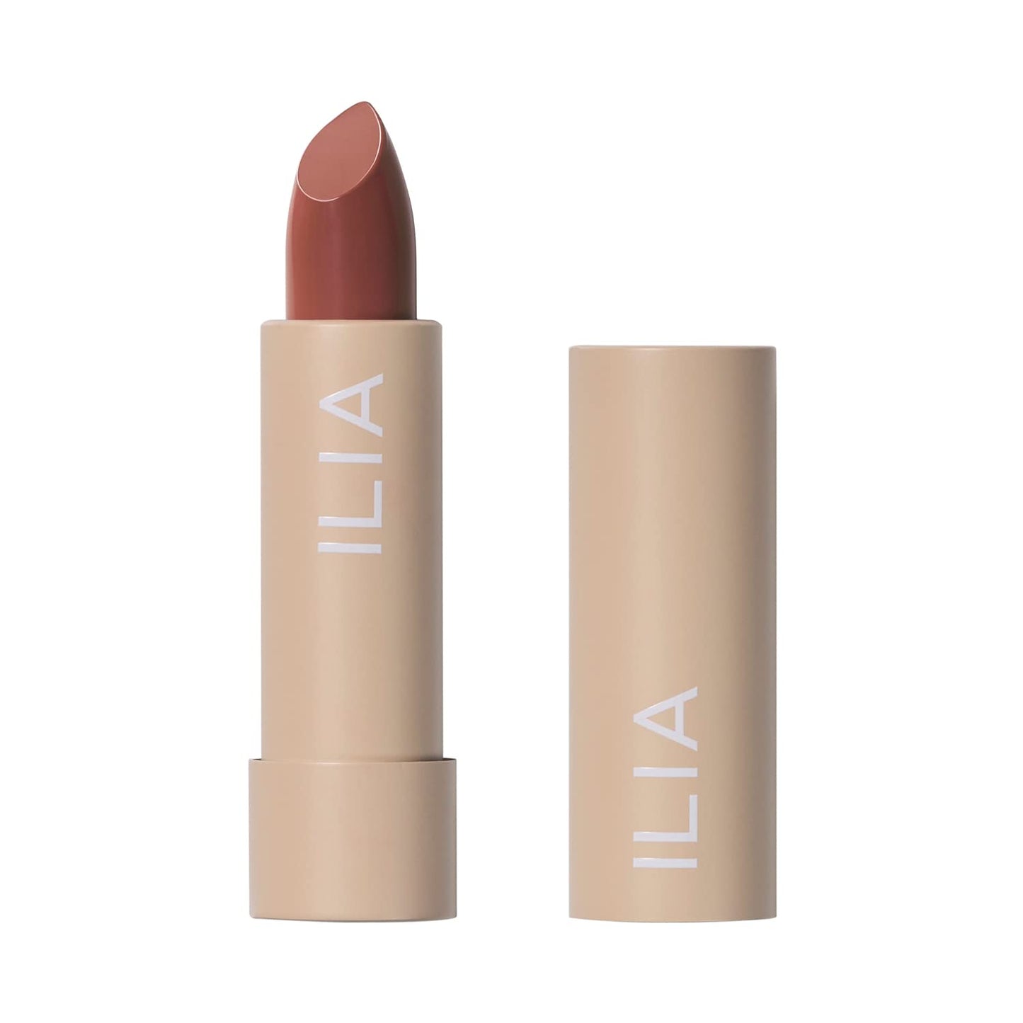 ILIA - Color Block Lipstick | Non-Toxic, Vegan, Cruelty-Free, Hydrating + Long Lasting, No Budge Color with Full Coverage (Marsala (Neutral Brown With Cool Undertones), 0.14 oz | 4 g)