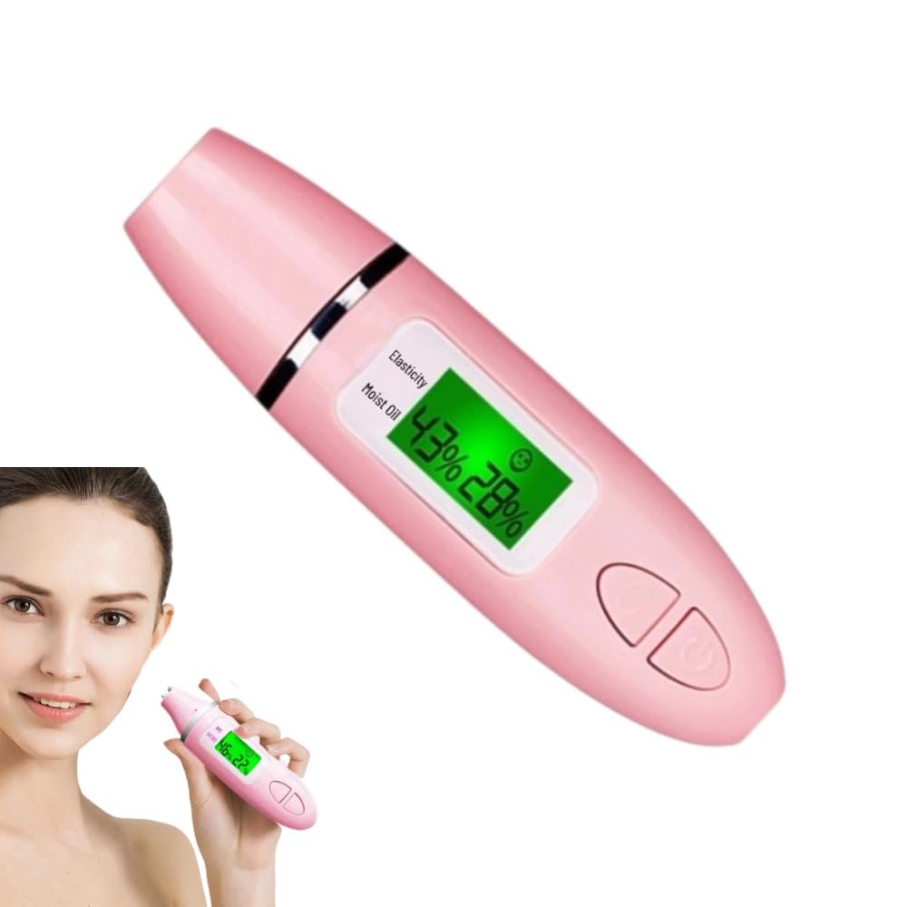 Detector For Face, Skin Hydration Tester, Skin Analyzer Machine Professional, Skin Analyzer Machine Water Oil Monitor for Skin Care, LCD Display Monitoring Meter for Home Traveling Beauty Salon