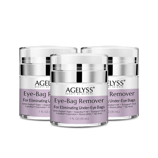 Agelyss Eye-Bag Cream - Deep Hydration - Puffiness, Dark Circles, and Wrinkles - Paraben-Free, Cruelty-Free, Vegan - Pack of 3