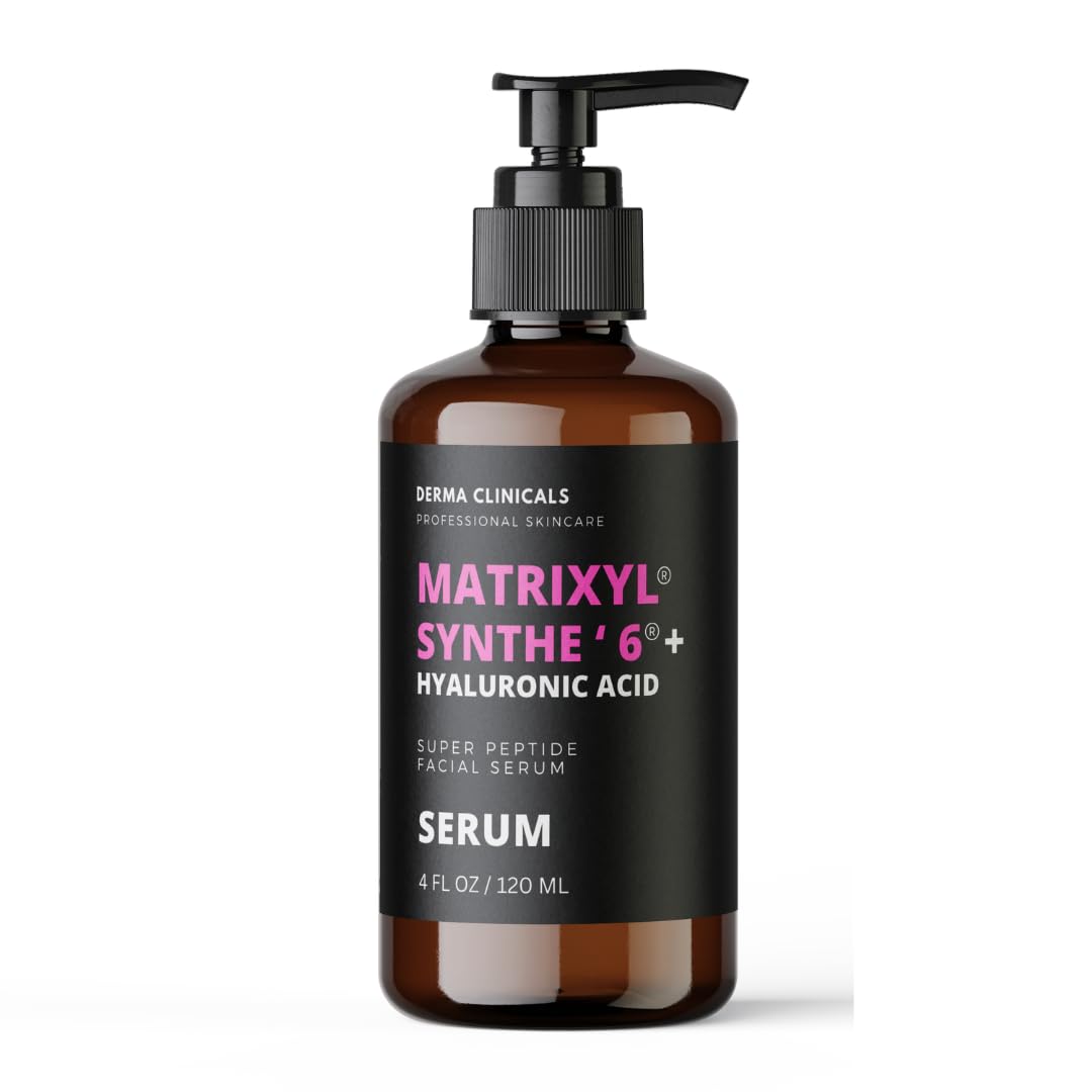 Matrixyl Synthe'6 Serum + Hyaluronic Acid, Anti-Aging, Hydrating facial Serum, Produce Collagen, Anti-Wrinkle, Fine Lines, Firming Serum - 4oz