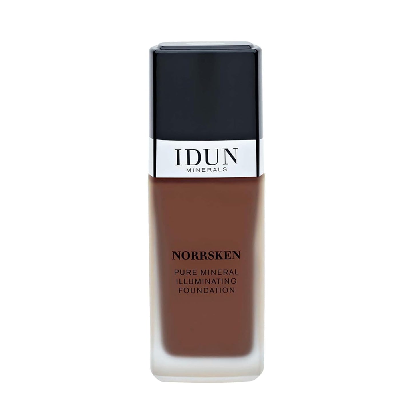 IDUN Minerals Liquid Norrsken Foundation - Silky Smooth Coverage - Luminous, Dewy Finish for Dry and Dull Skin - Water Resistant and Vegan Makeup - 224 Hilda - Neutral Medium Brown - 1.01 oz