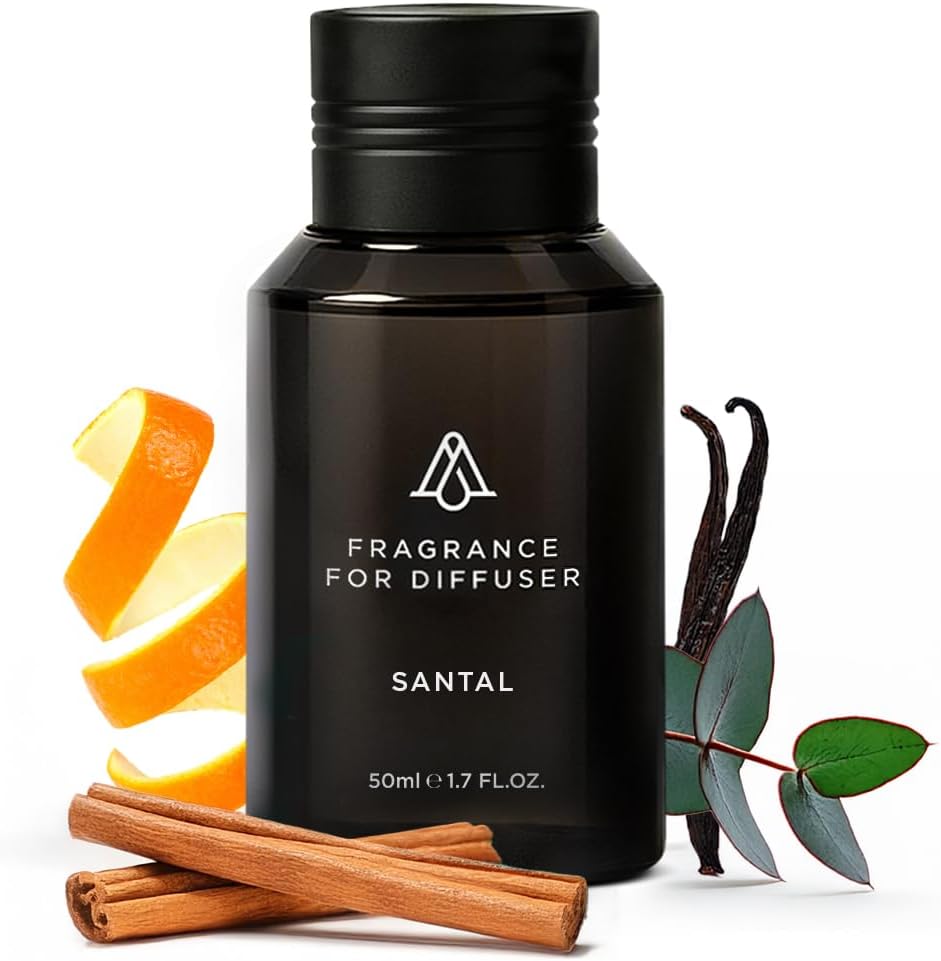 AromaPlan Hotel Scents Santal, 1.7 Fl Oz (50 ml)- Home Luxury Aroma & Hotel Fragrance Essential Oil- Hotel Essential Oil for Aromatherapy- USA Made, Bolder Aroma & Longer Lasting