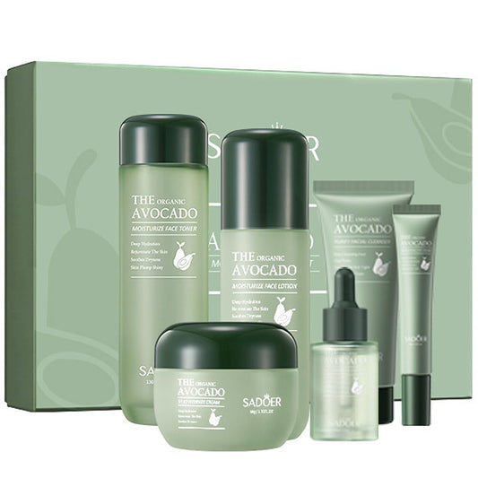 Avocado Skincare Sets, 6pcs Skin Care Gift Set with Lip Balm, Toner, Lotion, Face Serum, Eye Cream For Hydrating Skin, Anti-Aging Skin For Women Teen Girls (Extra Large, 6, Count)