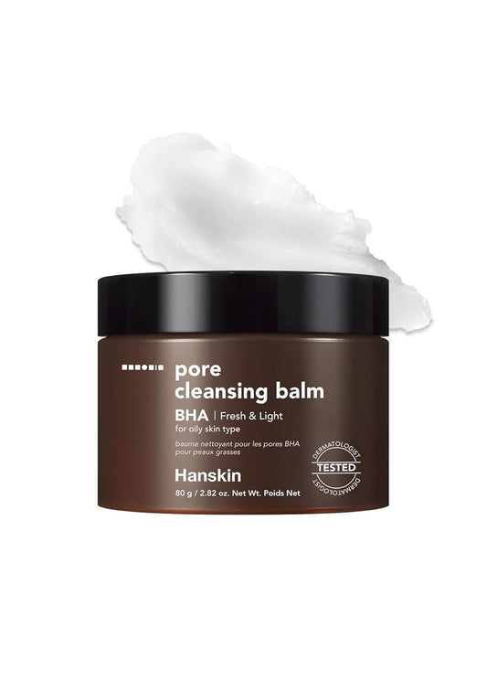 Hanskin BHA Pore Cleansing Balm, Gentle Blackhead Cleanser and Makeup Remover for Combination and Oily Skin [BHA/2.82 oz]