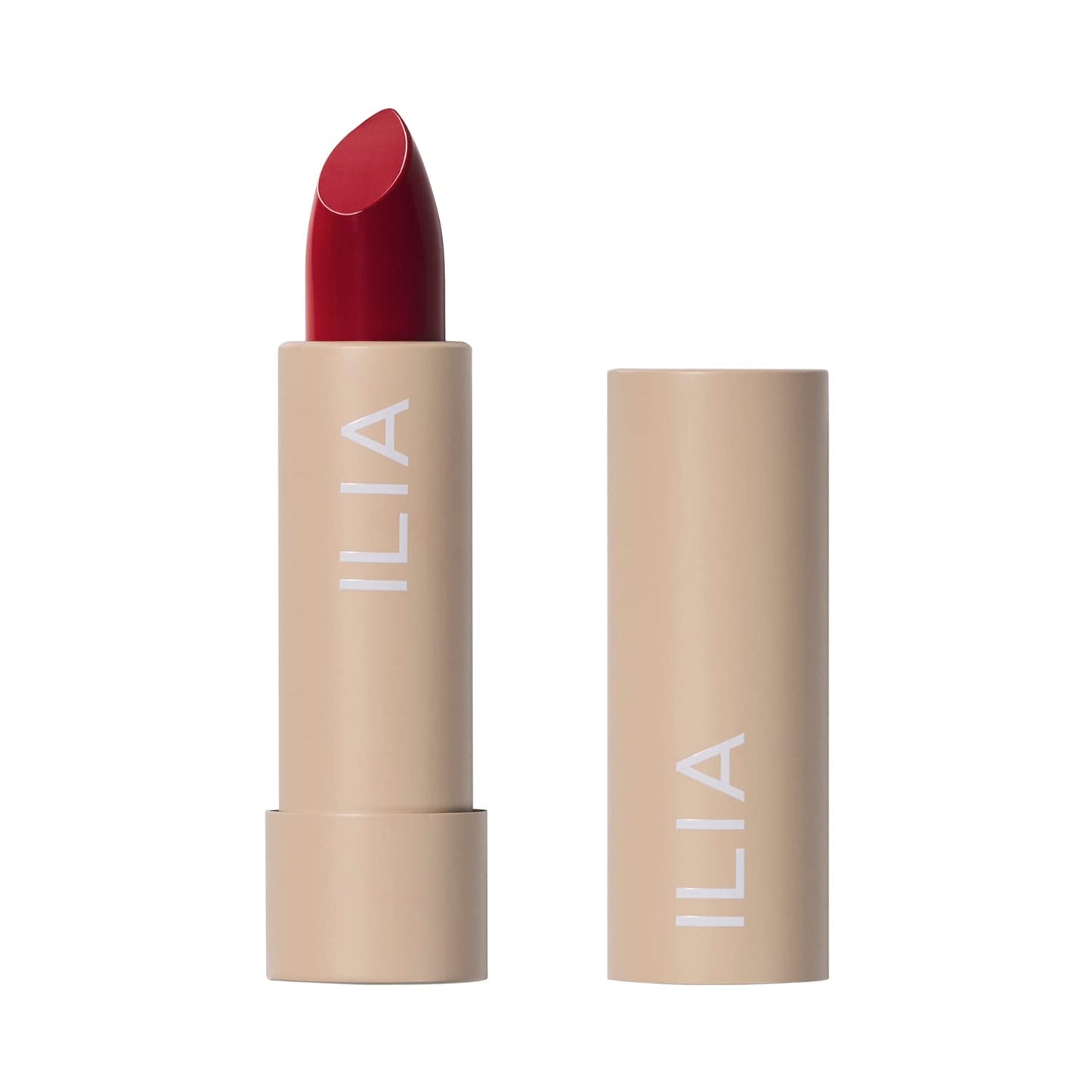 ILIA - Color Block Lipstick | Non-Toxic, Vegan, Cruelty-Free, Hydrating + Long Lasting, No Budge Color with Full Coverage (True Red (Real Red With Cool Undertones), 0.14 oz | 4 g)