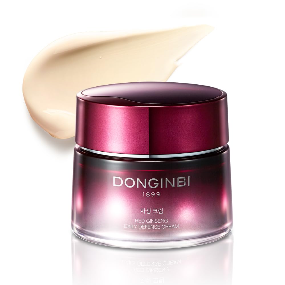 Donginbi Red Ginseng Daily Defense Cream - Firming Cream for Loose Surface, Face Moisturizer for Skin Barrier Repair, Korean Red Ginseng, Skin Care Gifts for Women, 0.8 floz / 25 ml
