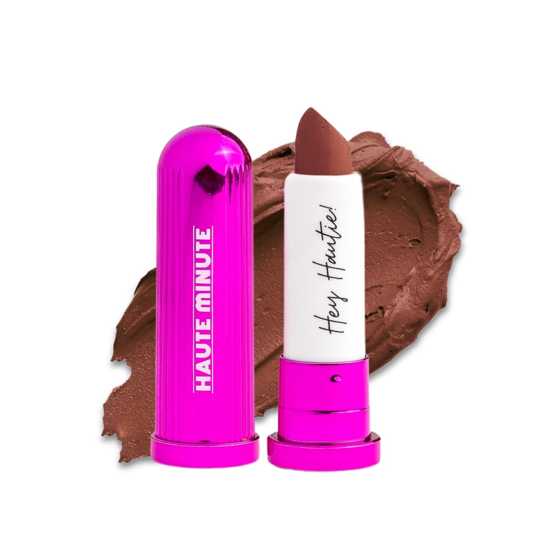 Mini 4Ever Haute Lipstick – Brown Lipstick Long Lasting, Bold Satin Finish, Vegan, Cruelty-Free - Clean & Natural, Travel-Friendly Lip Color (Meet Me There!)