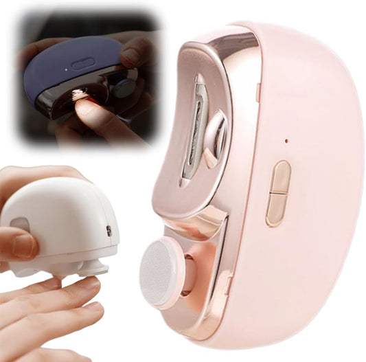 Electric Nail Clipper, 2025 New Electric Nail Trimmer Clippers for Fingers and Toes with 2 Adjustable Speeds, Electric Toe Nail Cutter for Seniors (Pink)