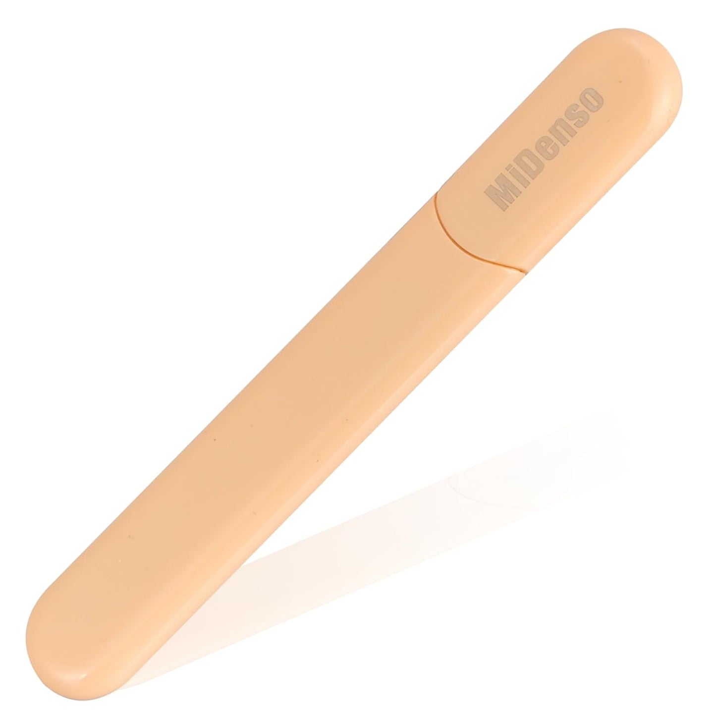 Premium Particular Glass Nail File with Case MiDenso Both Sided Filer Crystal Beauty Nail File Salon Nail Shine Top Christmas Stocking Superior Quality Gift Idea for Women,Beeswax Pink