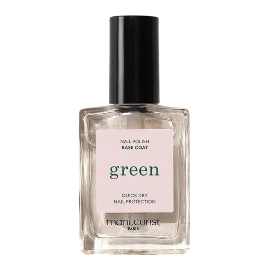 Manucurist - Green Base Coat Nail Polish - Nail Polish Base - 12-free - 78.5% Plant-Based Ingredients - Made in France - 0.5 fl oz