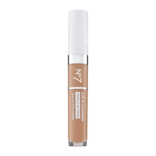 No7 Lift & Luminate Triple Action Serum Concealer - Truly Medium - Anti Aging Liquid Concealer Makeup for Blemishes & Dark Circles - Medium to Full Coverage Concealer for Face (8ml)
