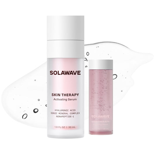 SolaWave Skin Therapy Activating Serum with 1 Refill | Enhance Red Light Therapy Wand Results | Hydrating Skincare for Microcurrent Galvanic Current