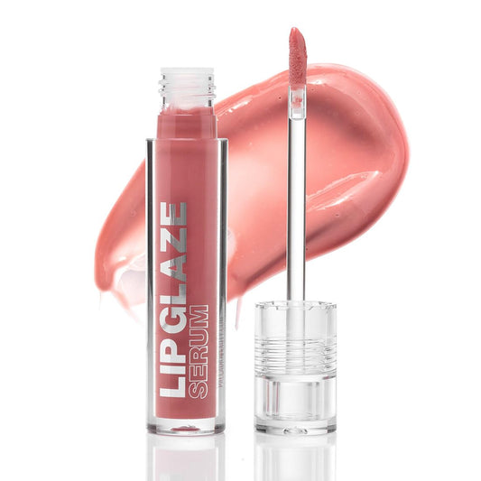 Palladio Lip Glaze Serum, Hydrating Lip Gloss with Peptides & Hyaluronic Acid for Plump, Smooth, and Nourished Lips – Vegan, High-Shine, Non-Sticky Finish (Blush Brulee)