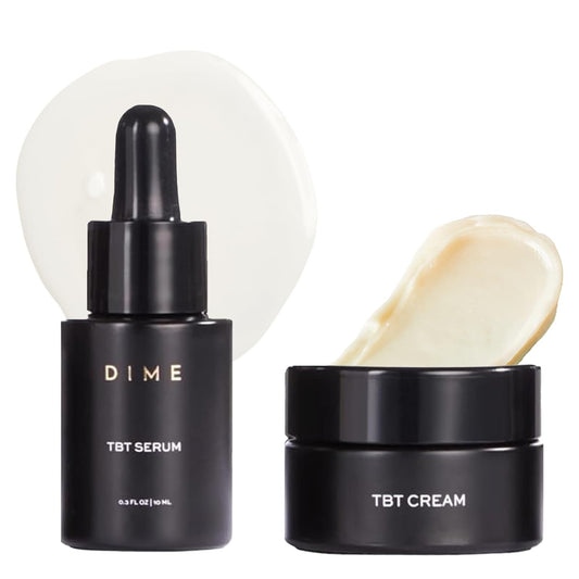 DIME Beauty TBT Reviving Skincare Set ($32 Value) - Includes TBT Cream (15 ml) + Serum (10 ml), Formulated with Bakuchiol, a Clean Retinol Alternative to Reduce the Appearance of Fine Lines