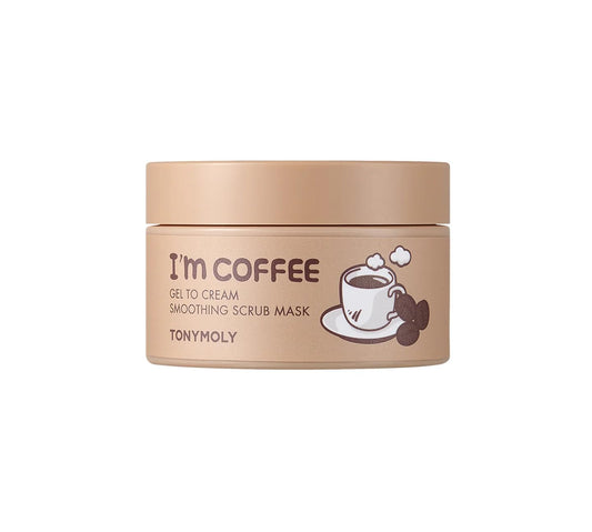 TONYMOLY I’m Coffee Gel-to-Cream Smoothing Scrub Mask – Gentle Exfoliating Face Mask with Coffee Grounds – Hydrates, Smooths & Softens Skin, 100ml