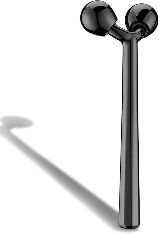 Tekson Face Roller, Facial Metal Massager, Massage Tool for face (Black)