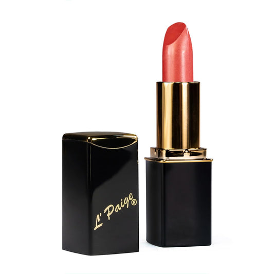 L'Paige L49 - PEACH NECTAR Designer Lipstick | Aloe Vera-Based, Long-Lasting, Moisturizing | Warm Peach-Coral with a Satin Cream Finish
