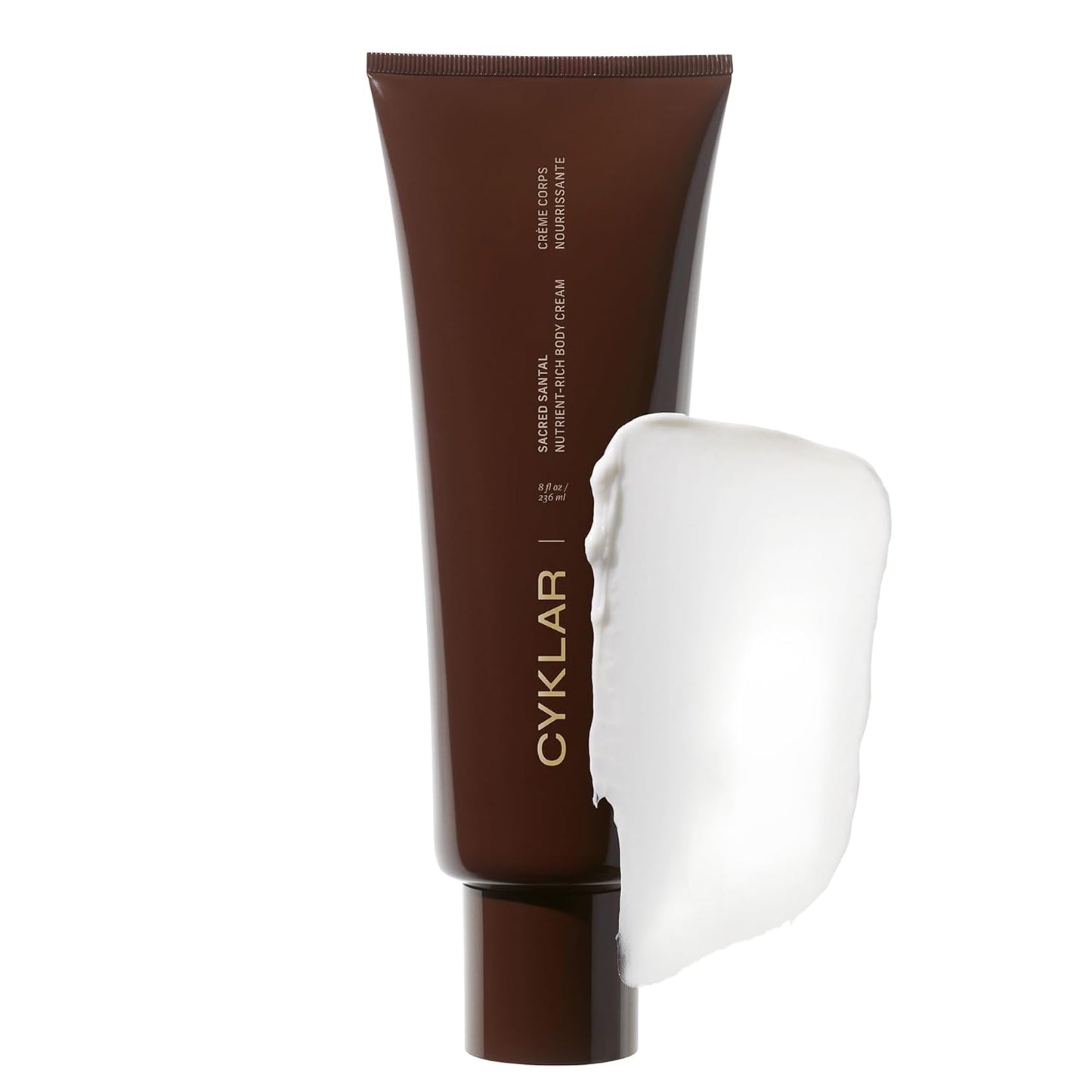 CYKLAR Nutrient Rich Body Cream. Sacred Santal Nourishing Moisturizer with Niacinamide and Banana Flower Extract. Deep Hydration, Thick Body Lotion, Dry Skin Cream for Women and Men, 8 Fl Oz