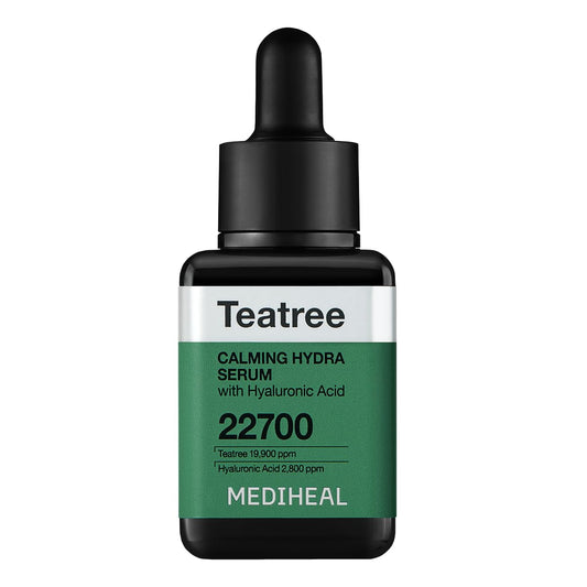 Mediheal Teatree Calming Serum 1.35 fl.oz - Quick Skin Calming and Redness Relief - Sebum Care, Oil Moisture Balance & Deep Moisturization with Hyaluronic Acid
