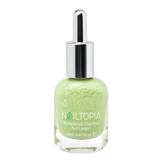 Nailtopia - Plant-Based Chip Free Nail Lacquer - Non Toxic, Bio-Sourced, Long-Lasting, Strengthening Polish - Juice Cleanse (Pastel Green) - 0.41oz