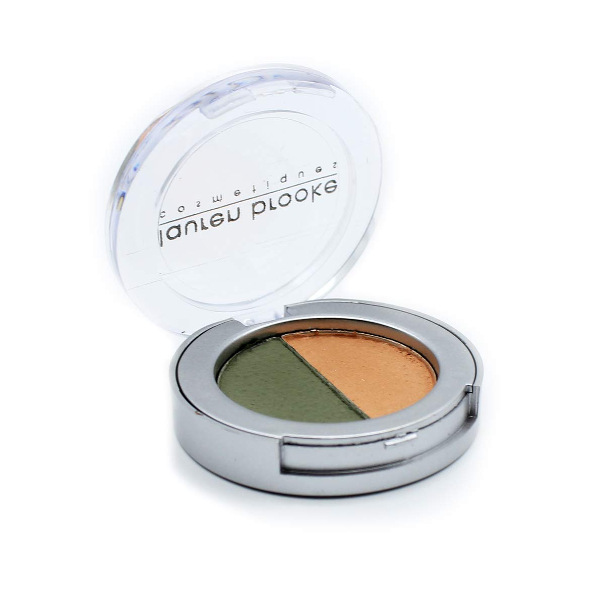 Lauren Brooke Cosmetiques Pressed Eye Shadow Duo, Richly Pigmented Natural Eyeshadow, EU Certified Organic Makeup For Women (Evergreen/Indian Summer)