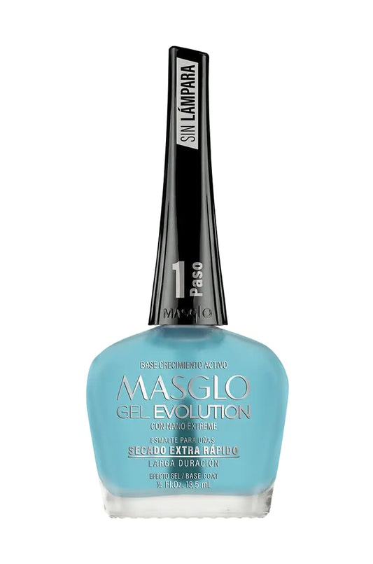 MASGLO ACTIVE GROWTH BASE COAT NAIL POLISH WITH NANO EXTREME GEL EVOLUTION 13.5 ML