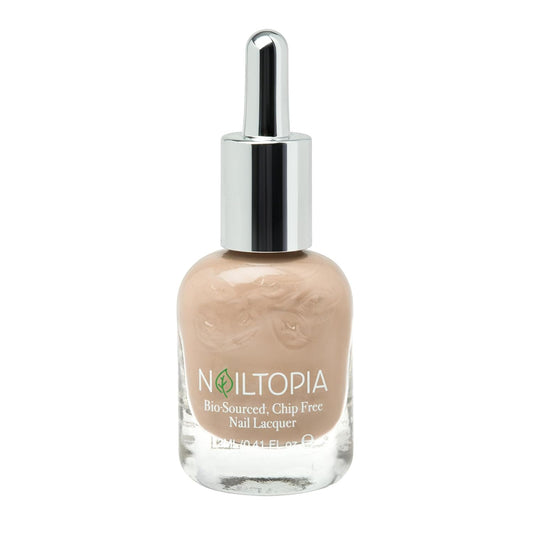 Nailtopia - Plant-Based Chip Free Nail Lacquer - Non Toxic, Bio-Sourced, Long-Lasting, Strengthening Polish - Mocho Loco (Medium Beige) - 0.41oz