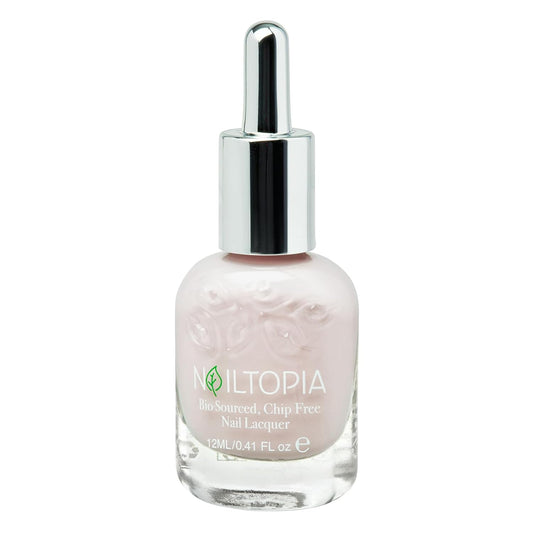 Nailtopia - Plant-Based Chip Free Nail Lacquer - Non Toxic, Bio-Sourced, Long-Lasting, Strengthening Polish - Kissin In The Rain (Light Pastel Pink) - 0.41oz
