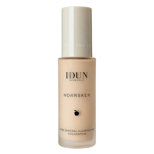IDUN Minerals Liquid Norrsken Foundation - Silky Smooth Coverage - Luminous, Dewy Finish for Dry and Dull Skin - Water Resistant and Vegan Makeup - 207 Disa - Neutral Light - 1.01 oz