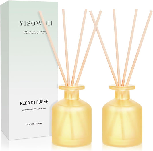 Reed Diffuser - BlackBerry Pineapple 3.38oz (100ml) 2 Packs Essential Oil Reed Diffuser Set with 16 Sticks, Long Lasting Fragrance for Home, Bathroom, Bedroom, Room, Decor