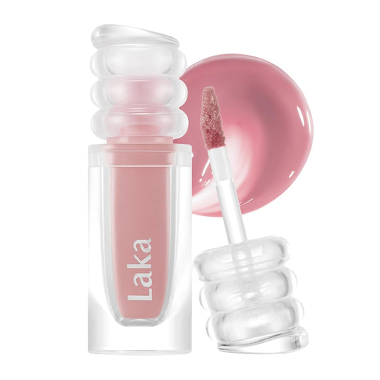 Laka Maxi Glayer Tint 3.8g/0.13oz., Glass Layer of Gloss, Ultra Glow & Vivid Layerable Pigments, High Shine Lip Oil, K-Beauty (#604 Misty)