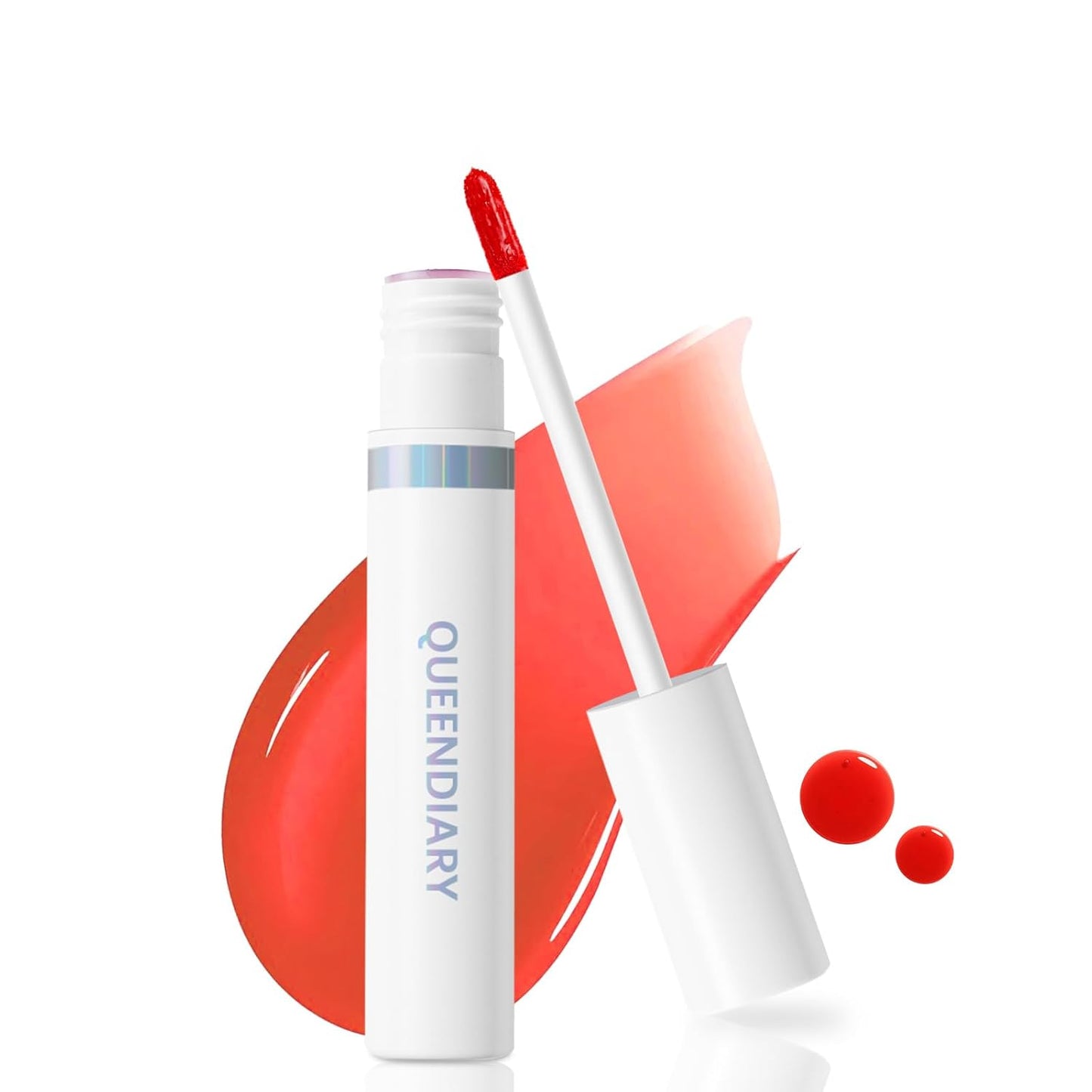 QueenDiary lip stain peel off lip gloss all day long lasting Waterproof and Transferproof lip tint - matte finish peel off lip liner (02#Playful)