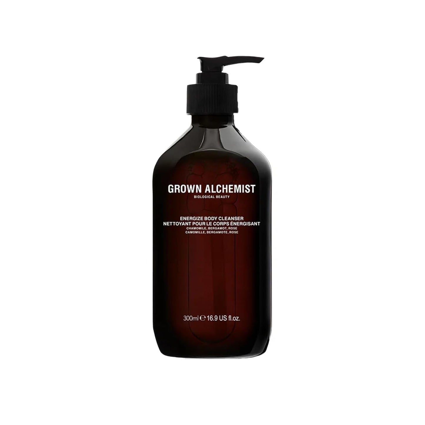 Grown Alchemist Energize Body Cleanser, Chamomile, Bergamot & Rose Gentle Bodywash. Hydrates and Cleanses Skin (300 ml).