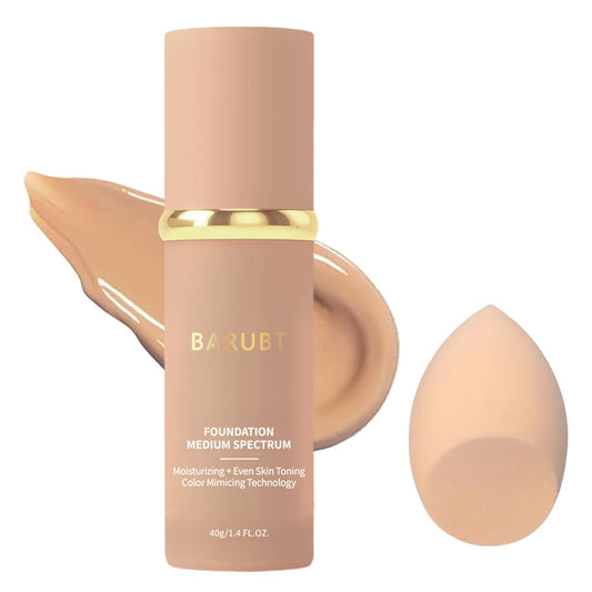 4 in 1 Color Changing foundation Liquid - Moisturizing Full Coverage Concealer, Medium Spectrum Foundation MakeUp Cream Moisturizing Nourishing,Waterproof & Sweatproof, Suitable for All Skin Types