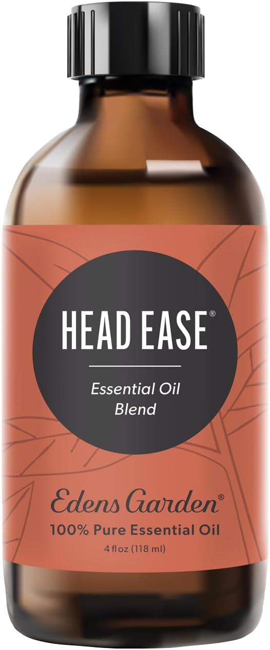Edens Garden Head Ease Essential Oil Blend- 100% Pure Premium Grade, Undiluted, Natural, Therapeutic, Aromatherapy, The Best for Skin, Face, Humidifiers 118 ml (4 fl oz)