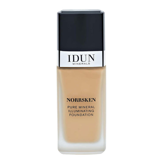 IDUN Minerals Liquid Norrsken Foundation - Silky Smooth Coverage - Luminous, Dewy Finish for Dry and Dull Skin - Water Resistant and Vegan Makeup - 215 Embla - Warm Medium - 1.01 oz