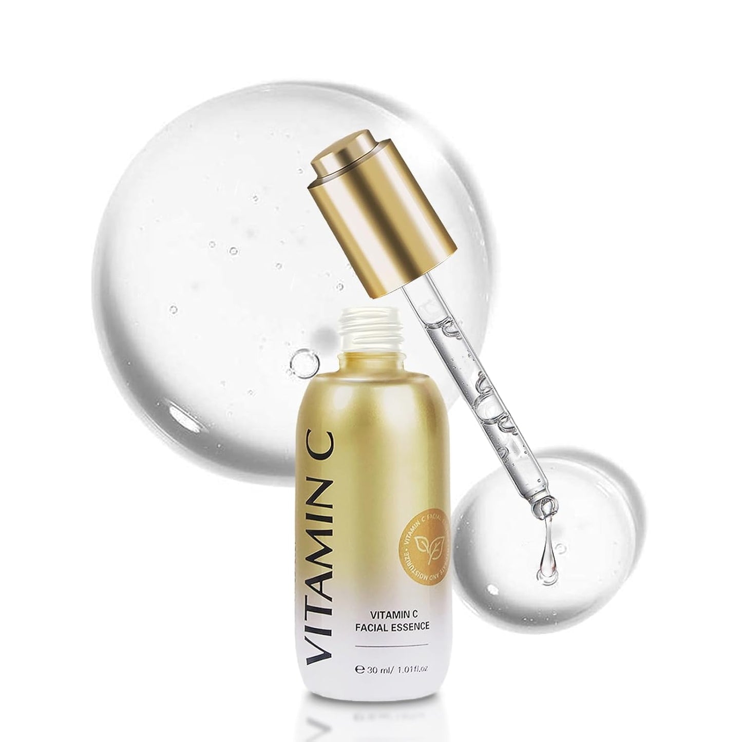 Vitamin C Serum for Face with Hyaluronic Acid, Boost Skin Collagen, Brightening, Antioxidant, Anti-Aging, Hydrate & Plump, Improve Appearance of Dark Spots, Tone, Fine Lines Facial Serum 30ml/1 fl oz